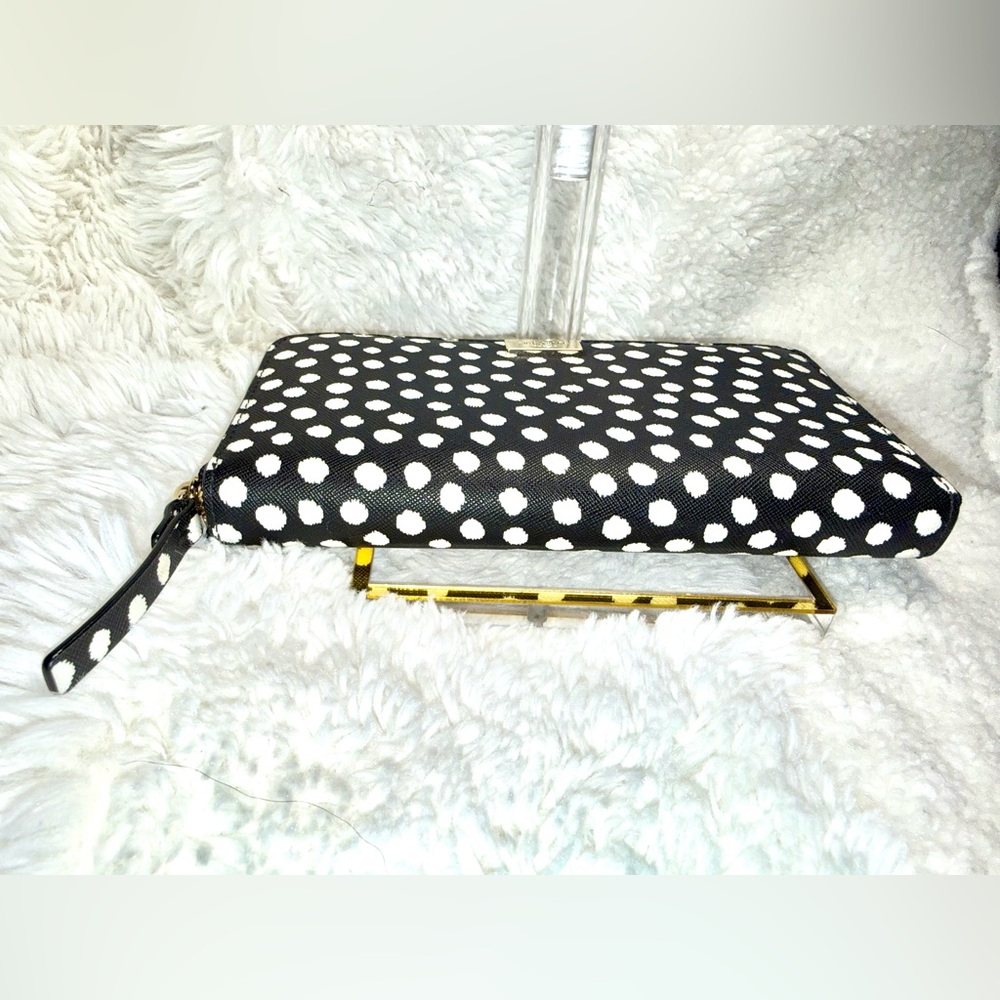 EUC 🖤🤍 Kate Spade New York Wilson Road Neda Polka Dot Zip Around Wallet - Picture 3 of 10